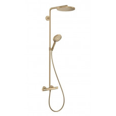 Душевая система Hansgrohe Raindance S 240 Showerpipe PowderRain 1jetP с термостатом, бронзовый (27633140)