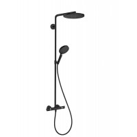 Душова система Hansgrohe Raindance S 240 Showerpipe PowderRain 1jetP з термостатом, чорний (27633670)