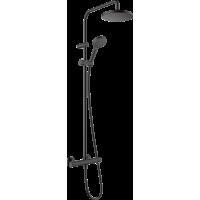 Душевая система Hansgrohe Vernis Blend Showerpipe 200 1jet EcoSmart с термостатом, черный (26089670)