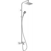 Душевая система Hansgrohe Vernis Shape Showerpipe 230 1jet EcoSmart с термостатом для ванны, хром (26098000)