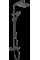 Душевая система Hansgrohe Vernis Shape Showerpipe 230 1jet с термостатом, черный (26286670)
