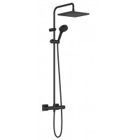 Душова система Hansgrohe Vernis Shape Showerpipe 240 1jet EcoSmart з термостатом, чорний (26429670)