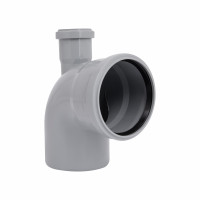 Колено канализационное с отводом TA Sewage 50х110х110, 90° (вверх)