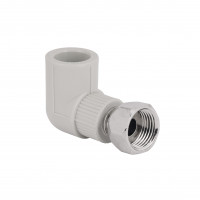 Уголок PPR Blue Ocean с накидной гайкой 20х1/2", 90° ВР