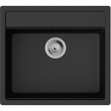 Кухонная мойка Hansgrohe S52 S520-F510, SilicaTec, 550x490 мм, черный графит
