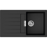Кухонна мийка Hansgrohe S52 S520-F345, SilicaTec, 840x480 мм, чорний графіт
