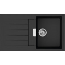 Кухонная мойка Hansgrohe S52 S520-F345, SilicaTec, 840x480 мм, черный графит