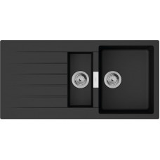 Кухонная мойка Hansgrohe S52 S520-F530, SilicaTec, 980x480 мм, черный графит
