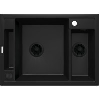 Кухонная мойка Deante Magnetic ZRM_N503, гранит, 690x500 мм, черный