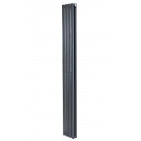 Вертикальный дизайнерский радиатор отопления ARTTIDESIGN Rimini II 4/1800/236/50 серый матовый