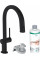 Смеситель Aqittura M91 FilterSystem 210 1jet pull-out кухонный набор с Harmony, Matt Black (76801670)
