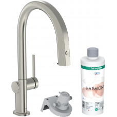 Смеситель Aqittura M91 FilterSystem 210 1jet pull-out Sbox кухонный сет с Harmony, Stainless Steel Finish (76800800)