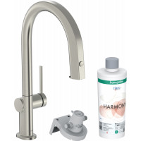 Смеситель Aqittura M91 FilterSystem 210 1jet pull-out кухонный сет с Harmony, Stainless Steel Finish (76801800)