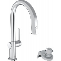 Змішувач Aqittura M91 FilterSystem 210 1jet pull-out кухонний, Chrome (76803000)