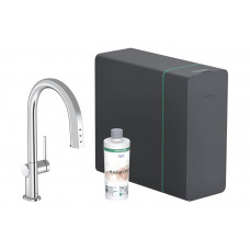 Смеситель Aqittura M91 SodaSystem 210, 1jet, pull-out, Sbox, кухонный сет, Chrome (76836000)