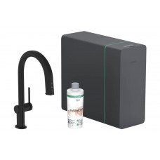 Смеситель Aqittura M91 SodaSystem 210, 1jet, pull-out, Sbox, кухонный сет, Matt Black (76836670)