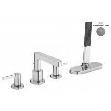 Смеситель Finoris врезной на край ванны 4 отв с sBox, Brushed Black Chrome (76444340)