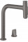 Змішувач Metris Select 200 кухонний з витяжним виливом 2Jet на 2 отвори Sbox (73818340) Brushed Black Chrome