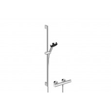 Душевой набор Hansgrohe Pulsify Select S 105 3jet 90 см Relaxation EcoSmart с Ecostat Element, хром (24271000)