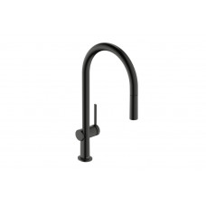 Смеситель Hansgrohe Talis 210 1jet кухонный с выдвижным изливом, черный хром шлифованный (72802340)