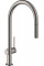 Смеситель Hansgrohe Talis 210 2jet кухонный с выдвижным изливом Sbox, черный хром шлифованный (72801340)