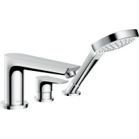 Змішувач Hansgrohe Talis E врізний на край ванни 3 отвори, Secuflex 110 см, хром (71730000)
