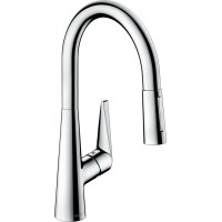Смеситель Hansgrohe Talis M51 200 2jet для кухни с выдвижным изливом Sbox, хром (73851000)