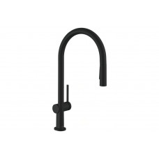 Смеситель Hansgrohe Talis M54 210 2jet кухонный ECO с выдвижным изливом, черный матовый (72842670)