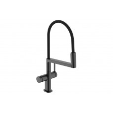 Смеситель Hansgrohe Talis M54 PowderSpray 210 3jet Semi-Pro кухонный, черный хром шлифованный (72861340)