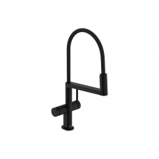 Смеситель Hansgrohe Talis M54 PowderSpray 210 3jet Semi-Pro кухонный, черный матовый (72861670)