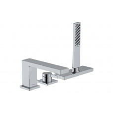 Смеситель Hansgrohe Tecturis E врезной на край ванны на 3 отверстия с sBox, хром (73443000)