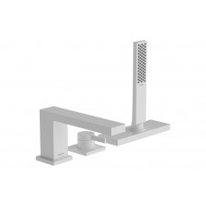Смеситель Hansgrohe Tecturis E встроенный на край ванны на 3 отверстия с sBox, белый матовый (73443700)