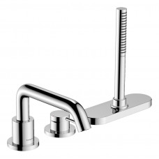 Смеситель Hansgrohe Tecturis S врезной на край ванны на 3 отверстия с sBox, хром (73447000)