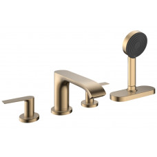 Смеситель Hansgrohe Vivenis врезной на край ванны 4 отв с sBox, бронза шлифованная (75444140)