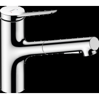 Змішувач Hansgrohe Zesis M33 150 2jet кухонний з витяжним виливом, ECO, хром (74810000)