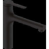 Змішувач Hansgrohe Zesis M33 160 2jet кухонний з витяжним виливом, чорний матовий (74801670)