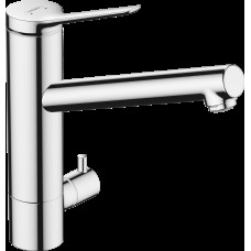 Смеситель Hansgrohe Zesis M33 200 1jet кухонный с запорным клапаном, хром (74808000)