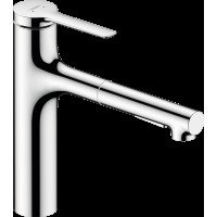 Змішувач Hansgrohe Zesis M33 160 2jet кухонний з витяжним виливом, хром (74801000)