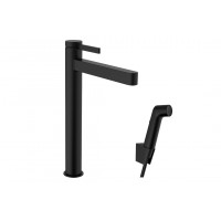Смеситель Hansgrohe Finoris 260 для умывальника с гигиеническим душем, MattBlack, черный матовый (76220670)