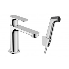 Смеситель Hansgrohe Rebris S 110 для умывальника с гигиеническим душем, хром (72215000)