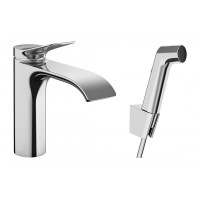 Смеситель Hansgrohe Vivenis 110 для умывальника с гигиенической лейкой, хром (75210000)