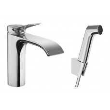 Смеситель Hansgrohe Vivenis 110 для умывальника с гигиенической лейкой, хром (75210000)