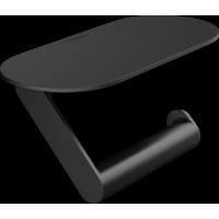 Бумагодержатель Держатель для бумаги с полочкой 23,0 x 10,0 x 9,7 см Hansgrohe WallStoris, черный матовый (27928670)