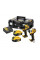 Шуруповерт Набор аккумуляторного инструмента DeWALT дриль-шурупокрут DCD709 шурупокрут ударний DCF809 акб 2х4А·год ЗП кейс