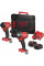 Шуруповерт Набор аккумуляторного инструмента Milwaukee M18 M18FPP2A3-502X шурупокрут-дриль M18 FPD3-0X гвинтоверт ударний M18 FID3-0X акб М18 1х5А·год ЗП M12-18FC TURBO кейс