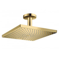 Верхний душ Hansgrohe Raindance Select E 300 1jet Air EcoSmart с держателем для потолка золотой (26251990)