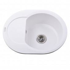 Гранітна мийка Globus Lux MORAINE білий 600х470мм-А0007