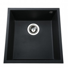 Гранітна мийка Globus Lux AMMER пiдстiльна, чорний 440 х 440 мм - А0002
