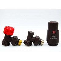 Комплект термостатичний Vario Term, ELEGANT, кутовий,  матовий чорний, ELGS0224C/FK