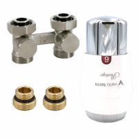 Комплект Vario Term, Standard тип V, Prestige, прямой, белый/хром, PRNYGS0201C/FP (with nipples)